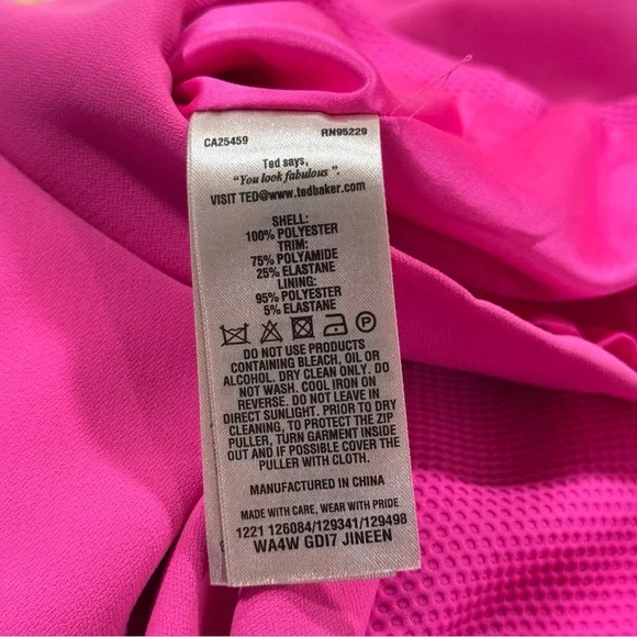Ted Baker Hot Pink Cocktail Dress - Picture 8 of 9